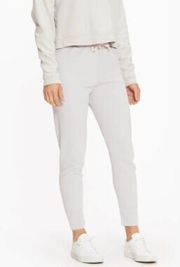 Christina Lehr Women Taupe Terry Cotton Ankle Easy Rider Jogger Sweatpants Small